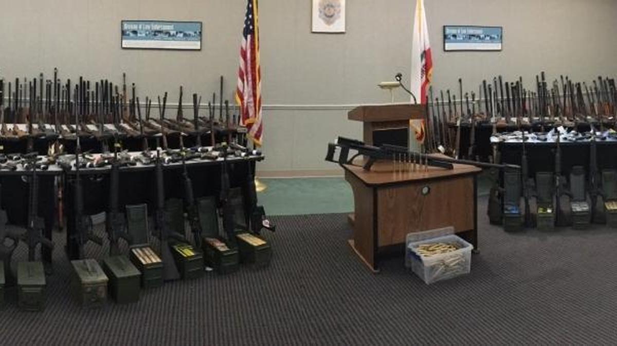 More than 500 firearms were seized by state agents from Albert Sheakalee, 59, of Clovis.