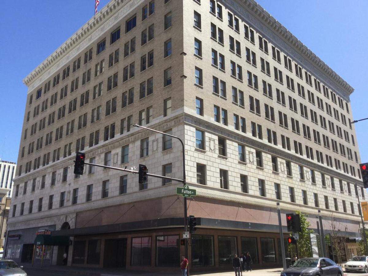 The T.W. Patterson building, opened in 1923 at Tulare and Fulton streets, will soon be home to a wine and cheese bar run by Fig & Honey Lavish Grazing.