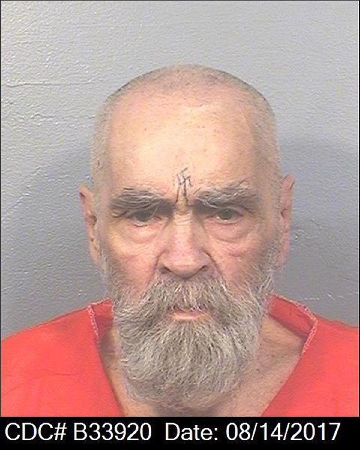 This is the most recent photo of Charles Manson taken by the California Department of Corrections and Rehabilitation before he died.