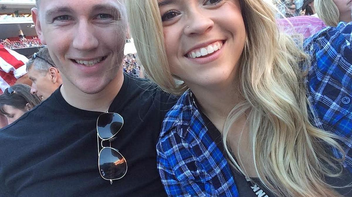 Lance Cpl. Layne M. Johnson, of Modesto, with his girlfriend Kylee Halladay, in 2015. Johnson died on Wednesday, Nov. 18, 2015, in an auto accident.