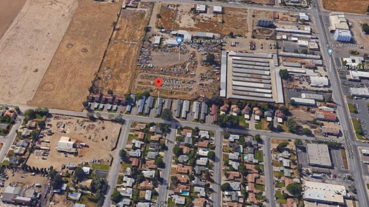Seven adults and 10 children were displaced after a Visalia triplex caught fire on Saturday, Nov. 18, 2017.