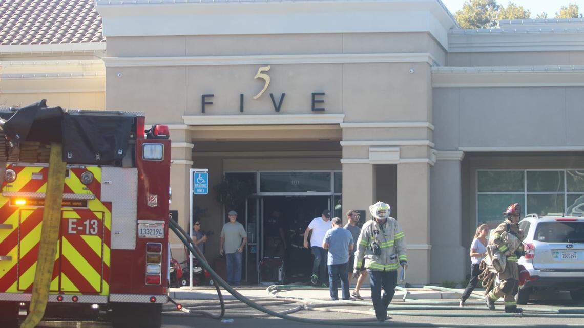 A fire closed popular Five Restaurant in northeast Fresno, CA, on Sept. 16, 2018.