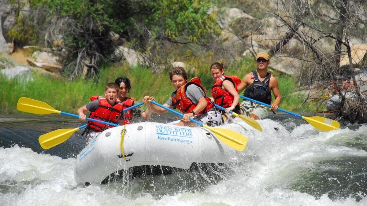 These people enjoy a section of the Kern River with Class III rapids, as shown in this 2010 photo. A five-person group capsized while rafting without life vests on the Kern on Friday and had to be rescued. All were accounted for, including an infant.