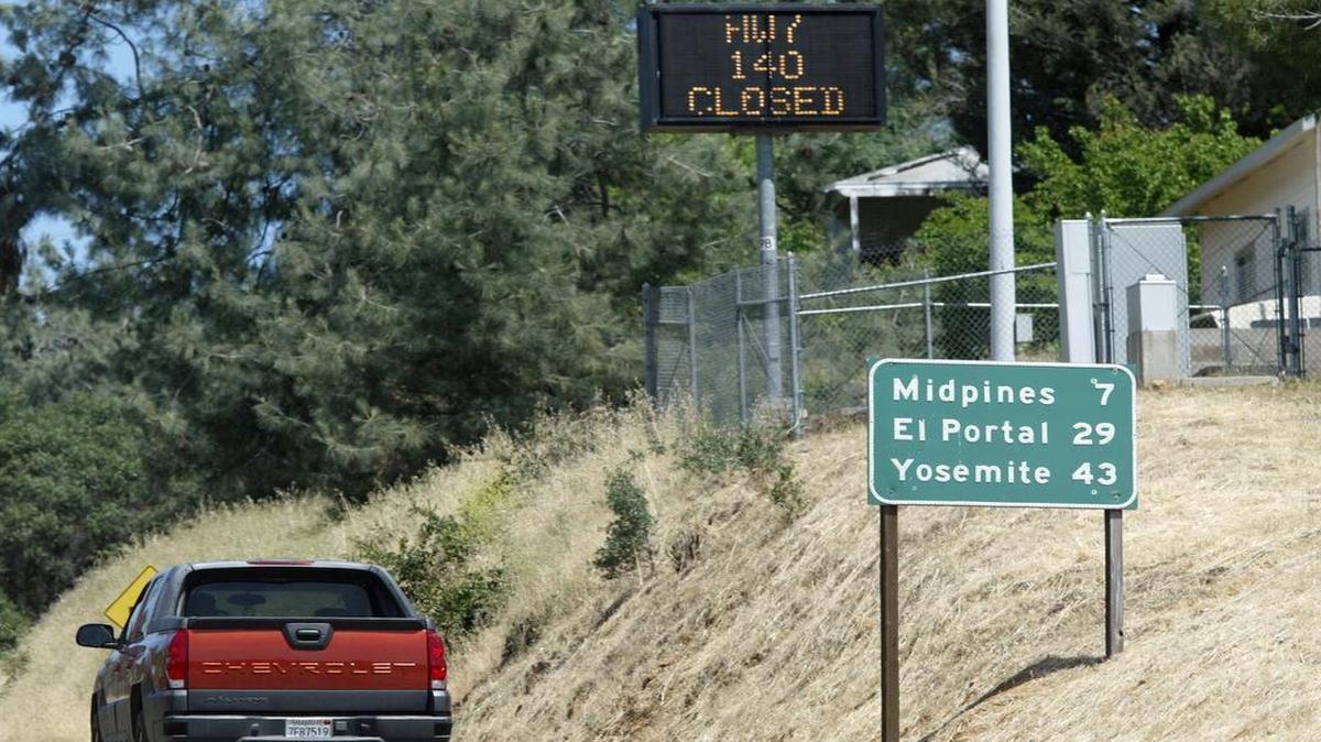 
Highway 140 closures are nothing new, as shown in this 2006 closure. It was shut down then due to rock slides. A mudslide Tuesday forced a new closure.
