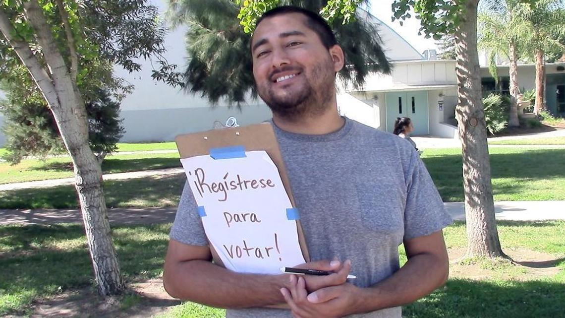 Luis Ojeda, 27, worked with the Visalia-based nonprofit Community Water Center to register people to vote ahead of the November 2016 election. Ojeda, a longtime Fresno activist, is part of the so-called “undocuqueer” movement of undocumented LGBT youth.