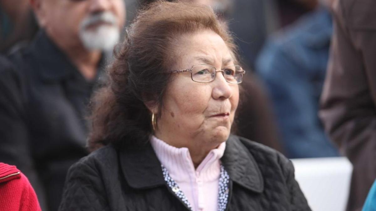 Helen Chavez, at a ceremony honoring the designation of Forty Acres as a National Historic Landmark in 2011.