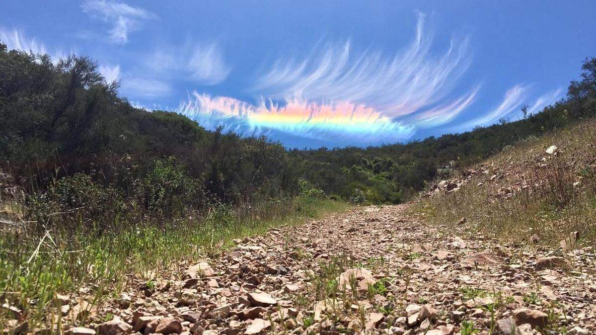 A “Fire Rainbow” appeared over Pinnacles National Park, Tuesday, April 24.