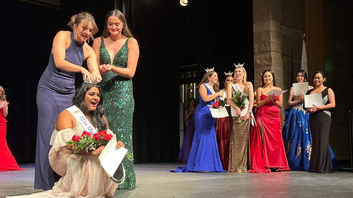 UC Merced student Ananya Veerapaneni was crowned by outgoing Miss Merced County Jillian Stewart on Nov. 5 at Buhach Colony High School in Atwater.