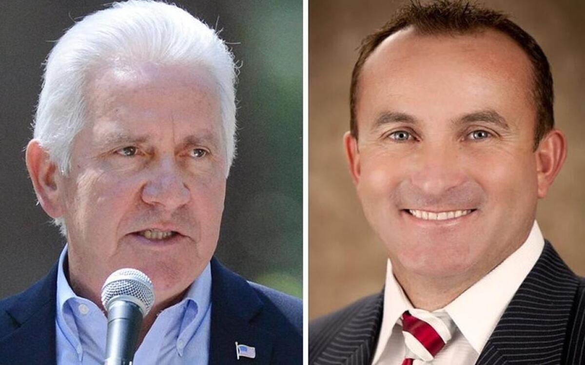 Republican Johnny Tacherra, right, has advanced for a third try at winning the seat in Congress held for six two-year terms by Fresno Democrat Jim Costa, left.