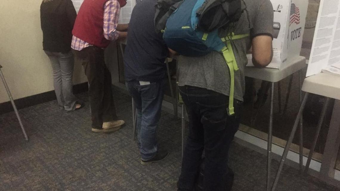 Voting continued in Tulare County polling places, including the clerk’s office downtown, past the 8 p.m. scheduled closure time.