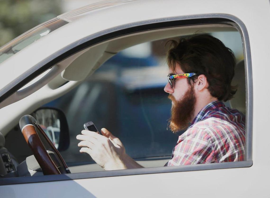In California, it’s illegal to drive a car while holding a phone to text or call.
