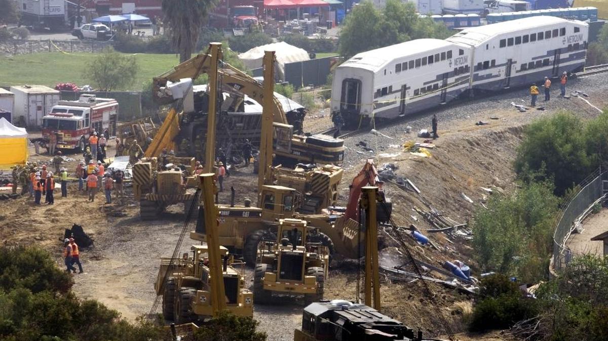 A Metrolink commuter train collided head-on with a freight train in 2008 in Chatsworth, killing 25 and injuring hundreds.