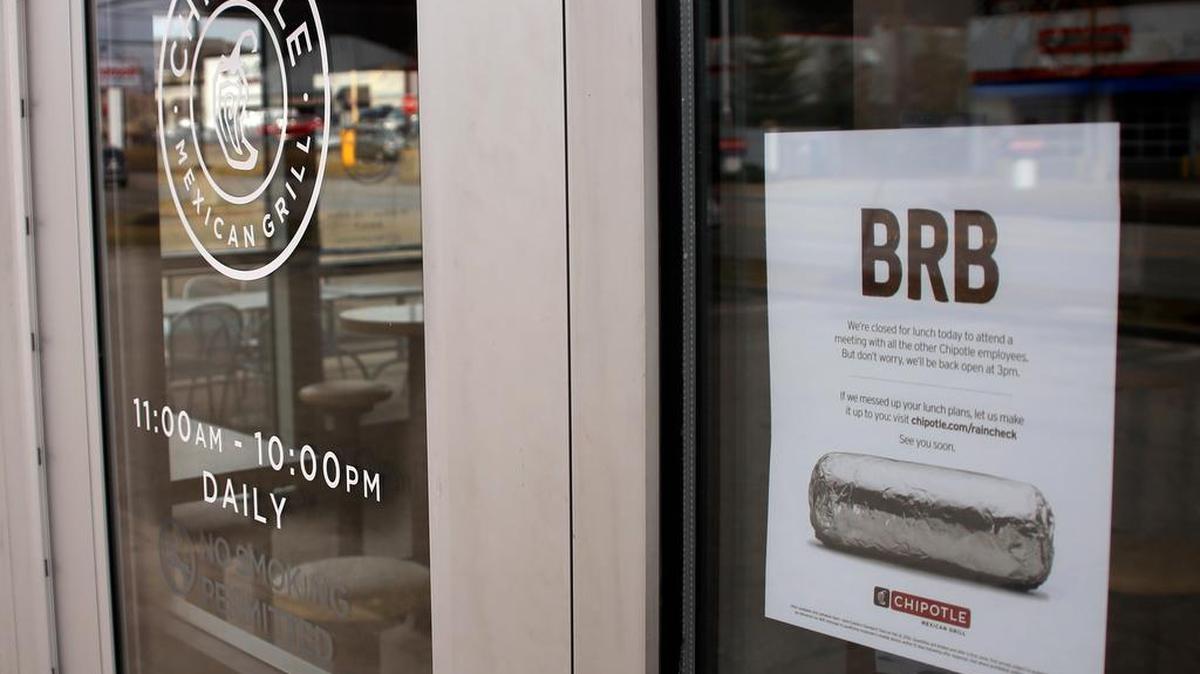 Chipotle restaurants in Sacramento and across the country shut down for several hours today for an employee meeting to discuss new food safety policies.