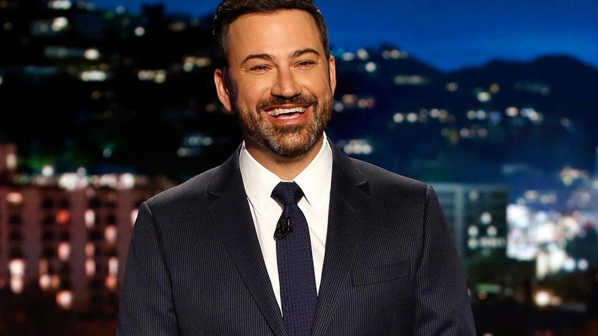 Host Jimmy Kimmel appears during a taping of “Jimmy Kimmel Live,” earlier this year in Los Angeles. (Randy Holmes/ABC via AP)