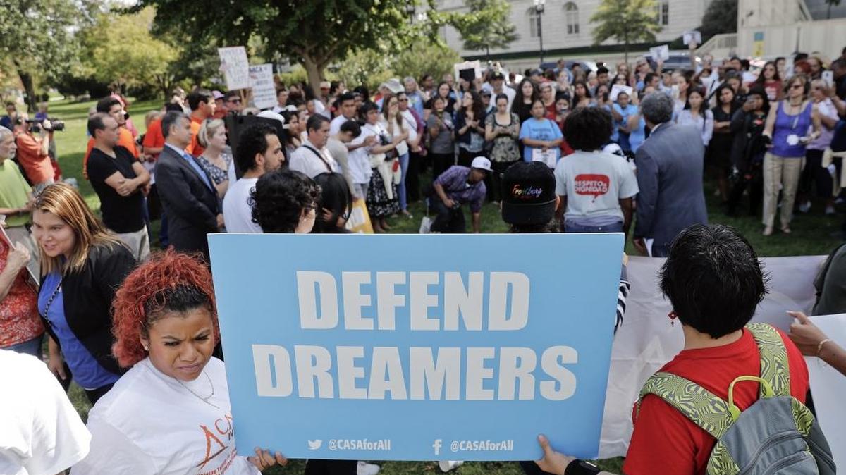 Immigrant rights supporters gather at the Capitol in Washington, D.C.