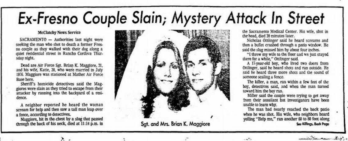 A Fresno Bee clip from Feb. 4, 1978 on the killings of Brian and Katie Maggiore, who grew up in Fresno.