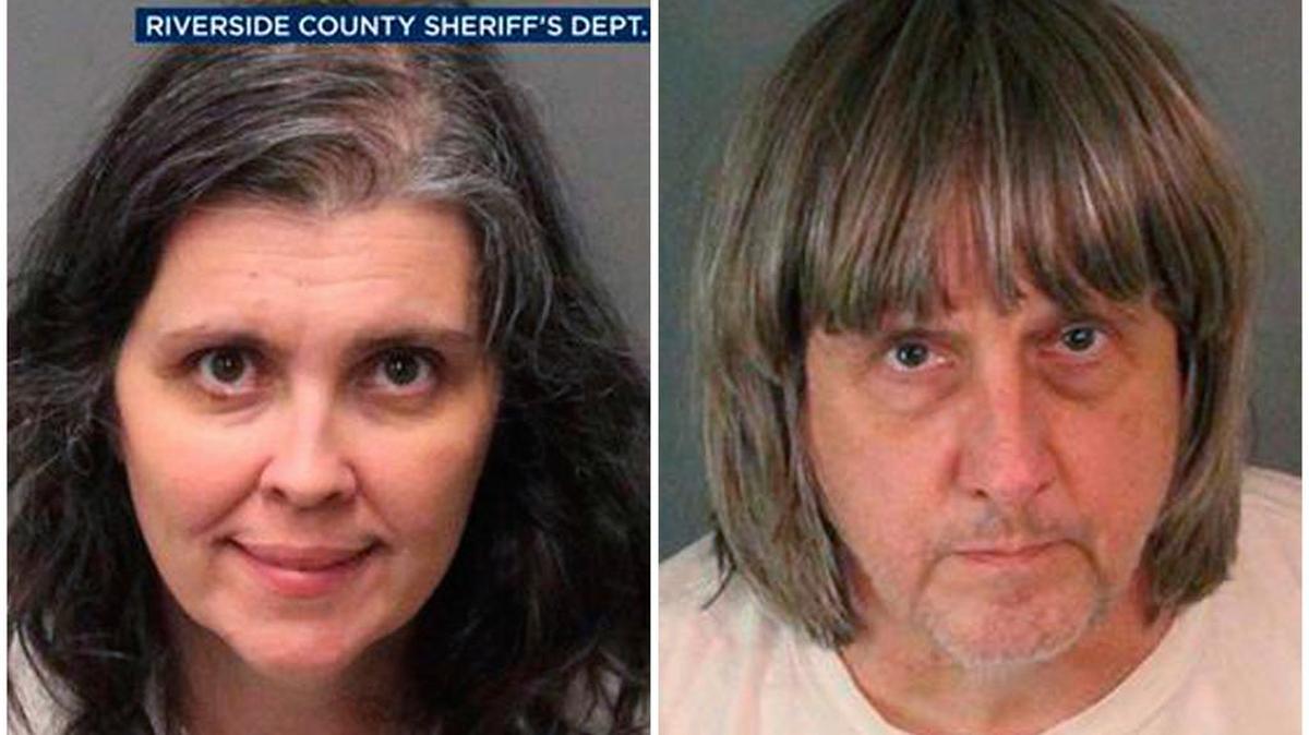 Louise Anna Turpin, left, and David Allen Turpin have been charged with torturing and endangering their 13 home-schooled children. An emaciated teenager led deputies to a Perris home where her 12 brothers and sisters were locked up in filthy conditions, with some of them malnourished and chained to beds.
