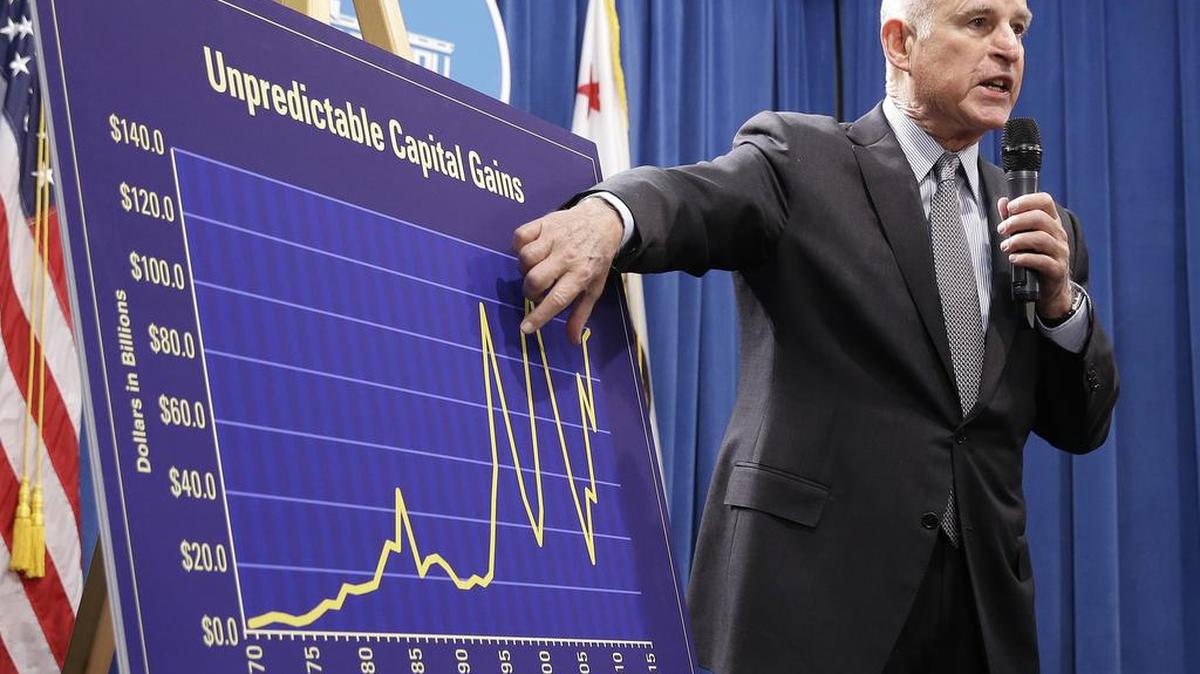 Gov. Jerry Brown discusses his revised 2016-17 state budget plan earlier this year. It’s unknown how President-elect Donald Trump’s policies may affect California’s economy.