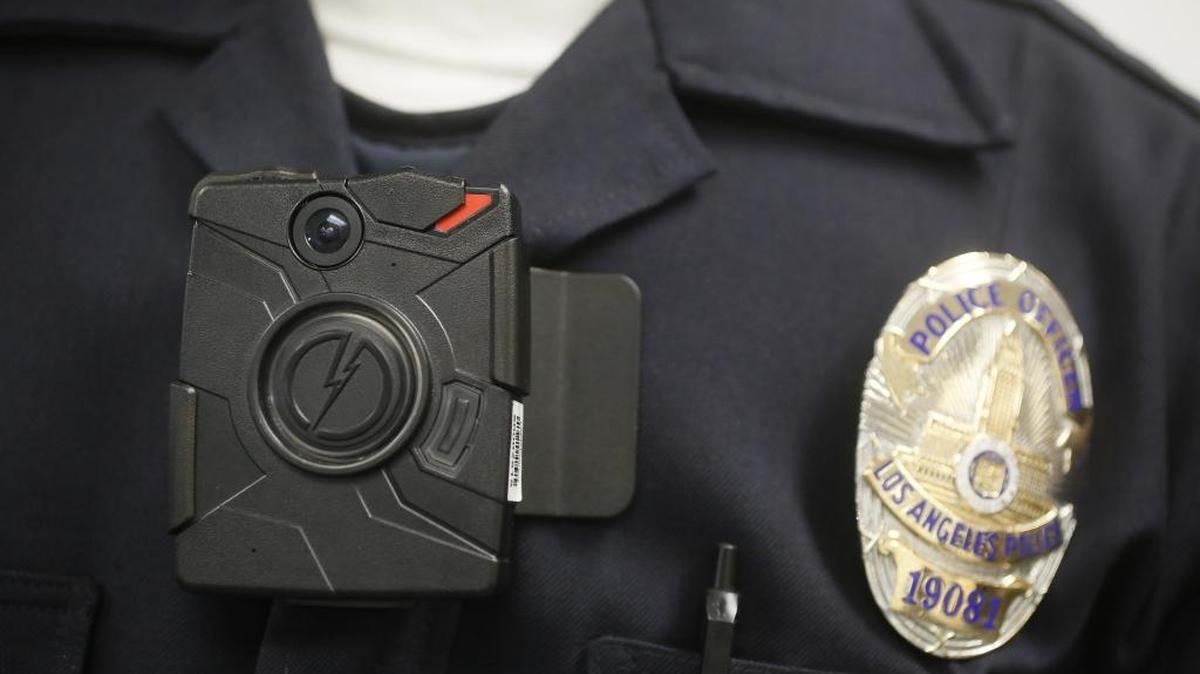Police groups are backing Assembly Bill 2533 to keep footage from body cameras like this one out of the public eye.