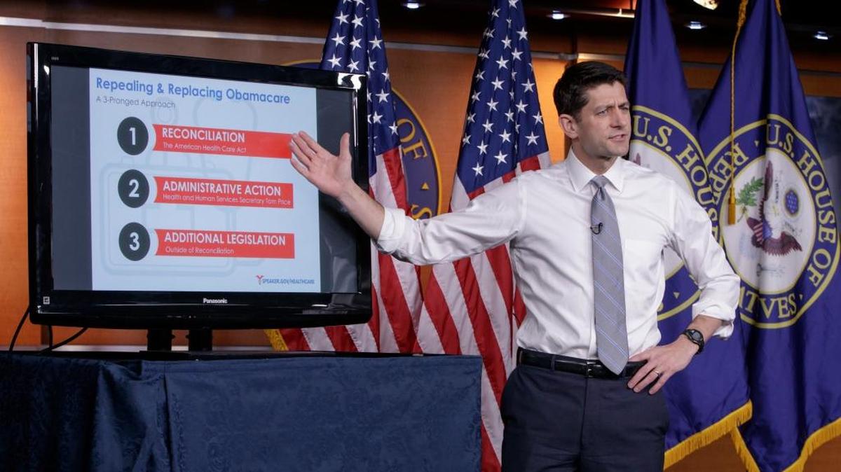 ‘We as Republicans have been waiting seven years to do this,’ House Speaker Paul Ryan, R-Wisc., says of efforts to replace and repeal the Affordable Care Act. ‘This is the closest we will ever get to repealing and replacing Obamacare. The time is here. The time is now. This is the moment.’