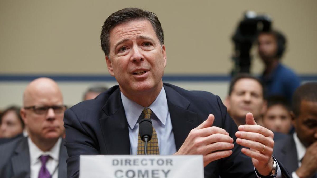 FBI Director James Comey testifies on Capitol Hill in Washington on July 7 before the House Oversight Committee to explain his agency’s recommendation to not prosecute Hillary Clinton.