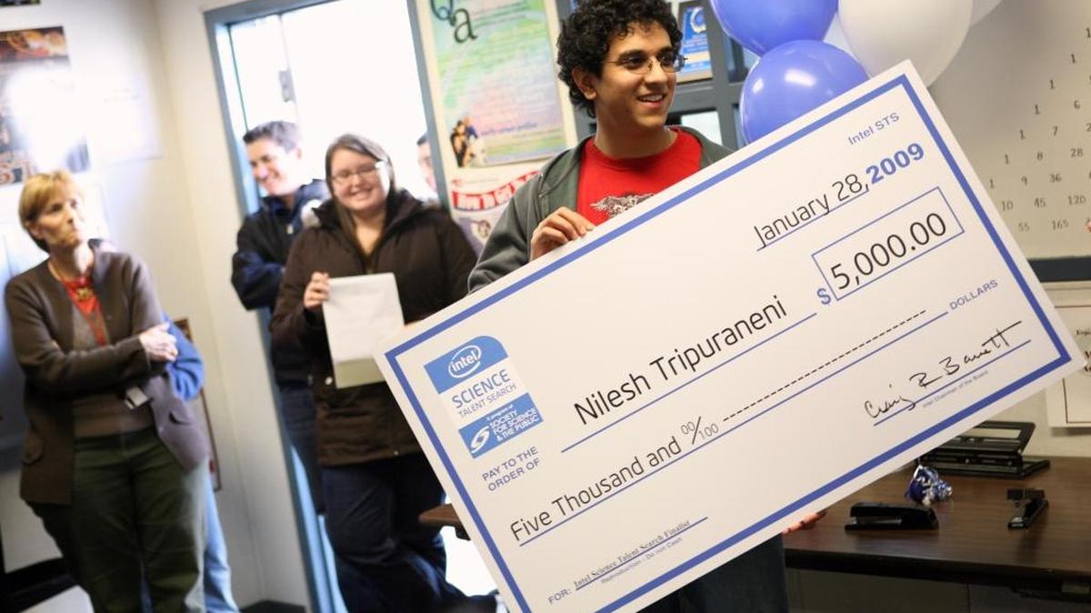 
In 2009, Nilesh Tripuraneni of Clovis West High School was the recipient of a $5,000 scholarship awarded by Intel’s “Prize Patrol” for being a finalist in the annual Intel Science Talent Search. Tripuraneni later finished ninth in the competition and the scholarship was increased to $20,000. 
