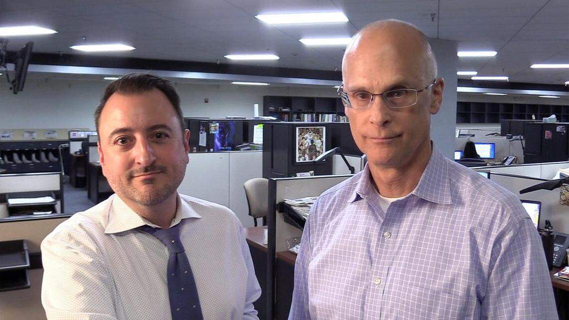 Executive Editor Joe Kieta, left, and Editorial Page Editor Tad Weber on Wednesday, Aug. 15, 2018.