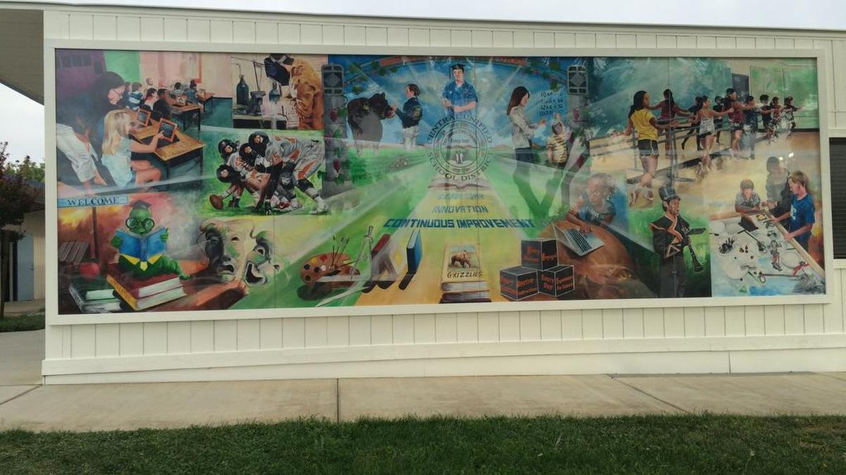 
This mural, painted by local artist and Central High School graduate Will Portis, was unveiled Sept. 28 at the Central Unified School District office. It was commissioned by Superintendent Mike Berg with instructions to the artist to “capture the essence of what opportunities and futures Central has created for their community’s kids in the past 10 years.”
