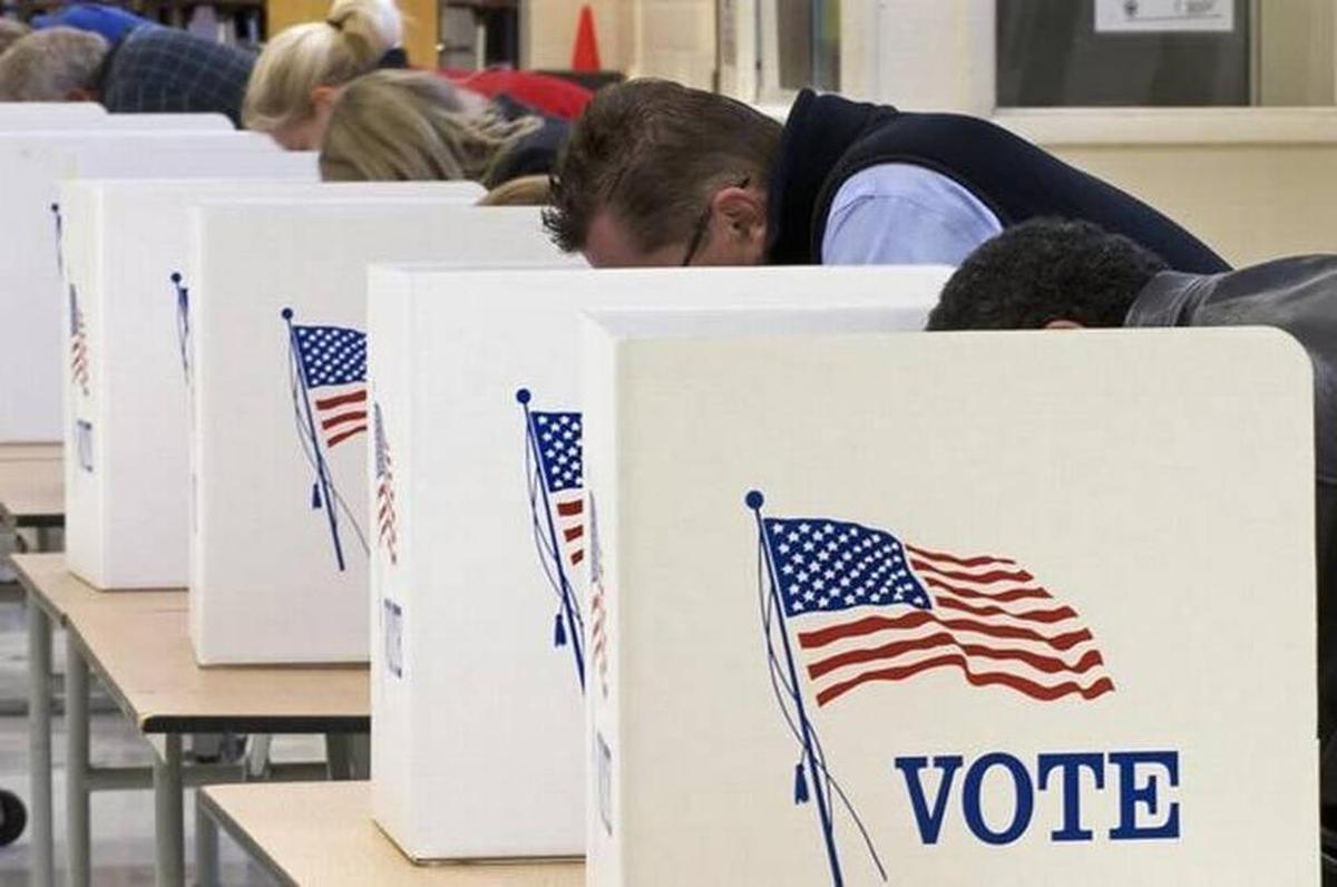 Voters cast their ballots at a polling place in this file photo. It will likely be a few weeks before results from the Nov. 5, 2024, general election are finalized and certified by county clerks and the Secretary of State in California.