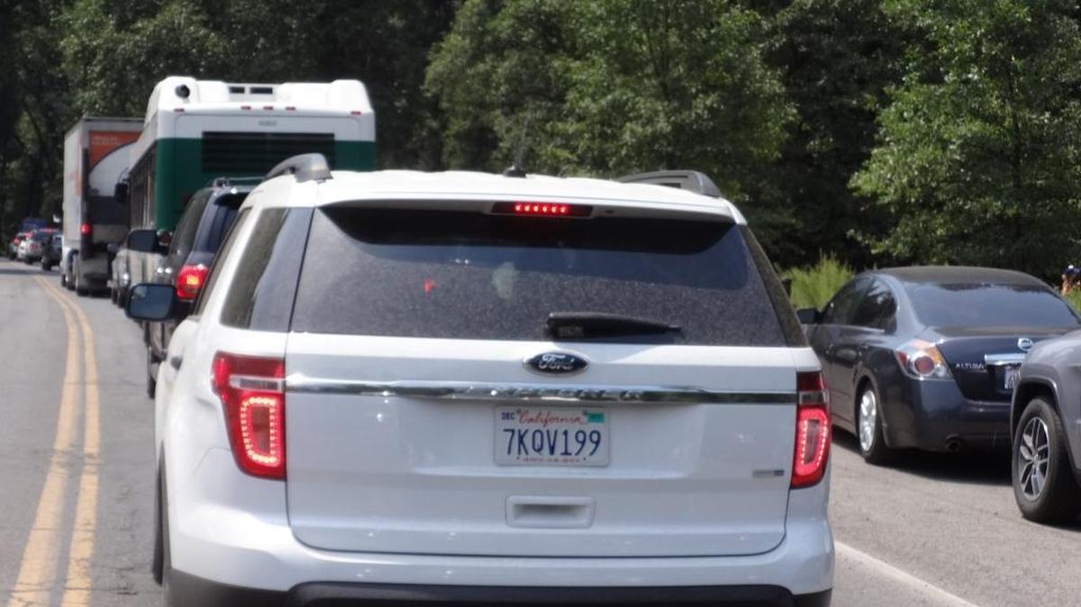 This is the view that greets far too many visitors to Yosemite National Park. The traffic backup can begin a mile from the main entrance.