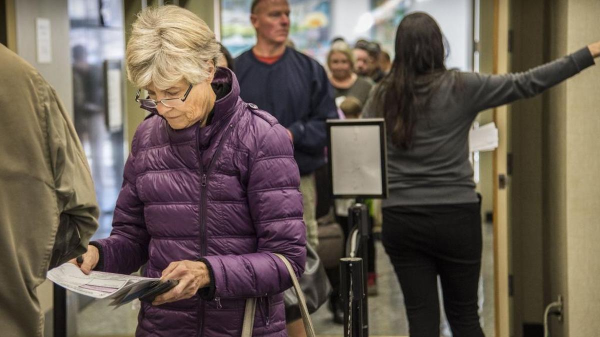 Beatrice Hildebrand, joined a long line at the Sacramento County tax collector’s office on Tuesday to pay their property taxes in advance.