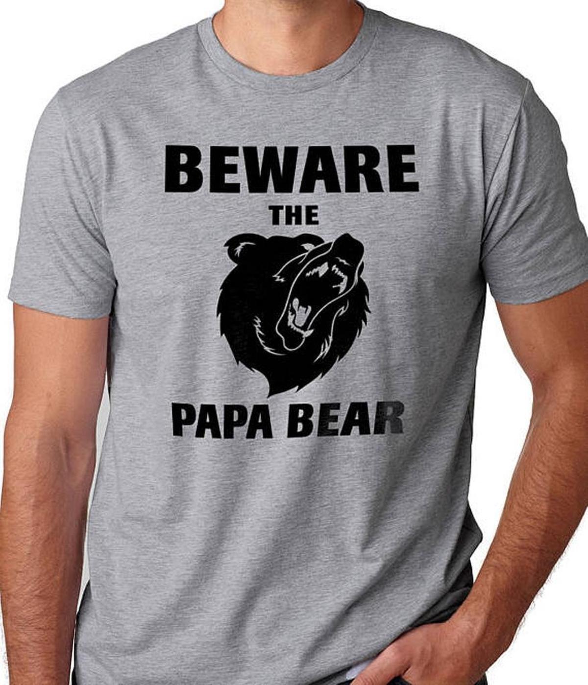 Ebollo’s Beware the Papa Bear T-shirts are sold at etsy.com.