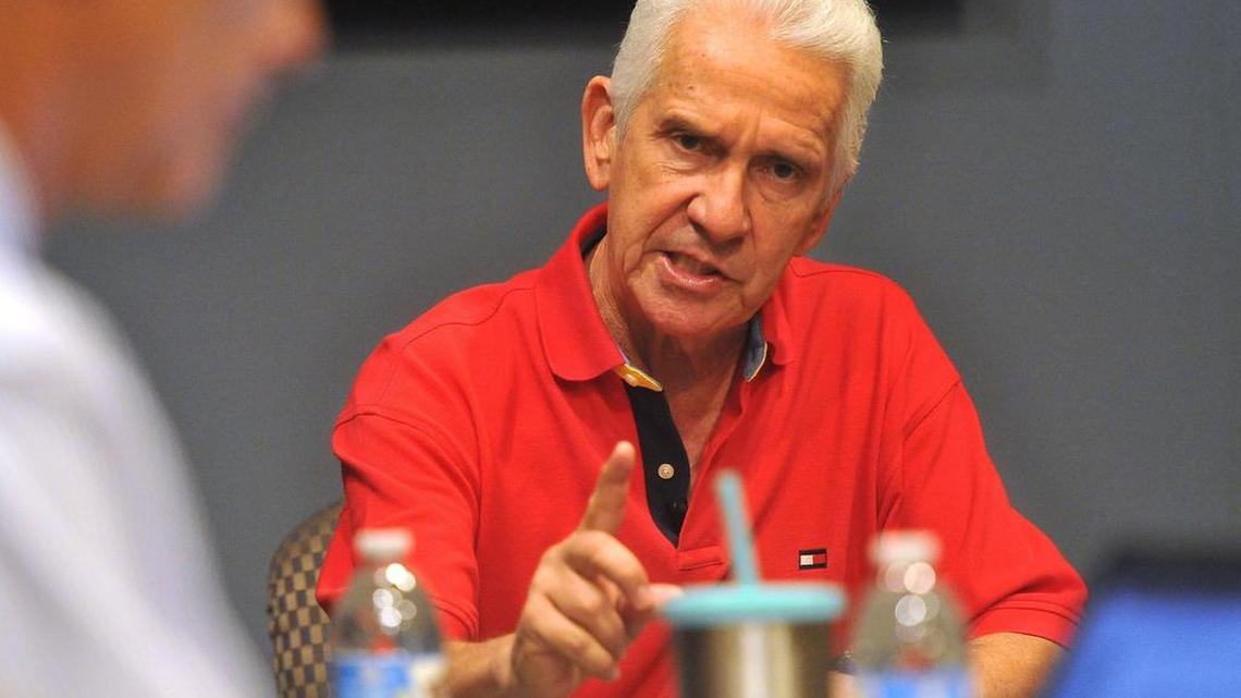 Congressman Jim Costa, D-Fresno, discusses the issues during an editorial board meeting at the Fresno Bee, Wed. August 29, 2018.