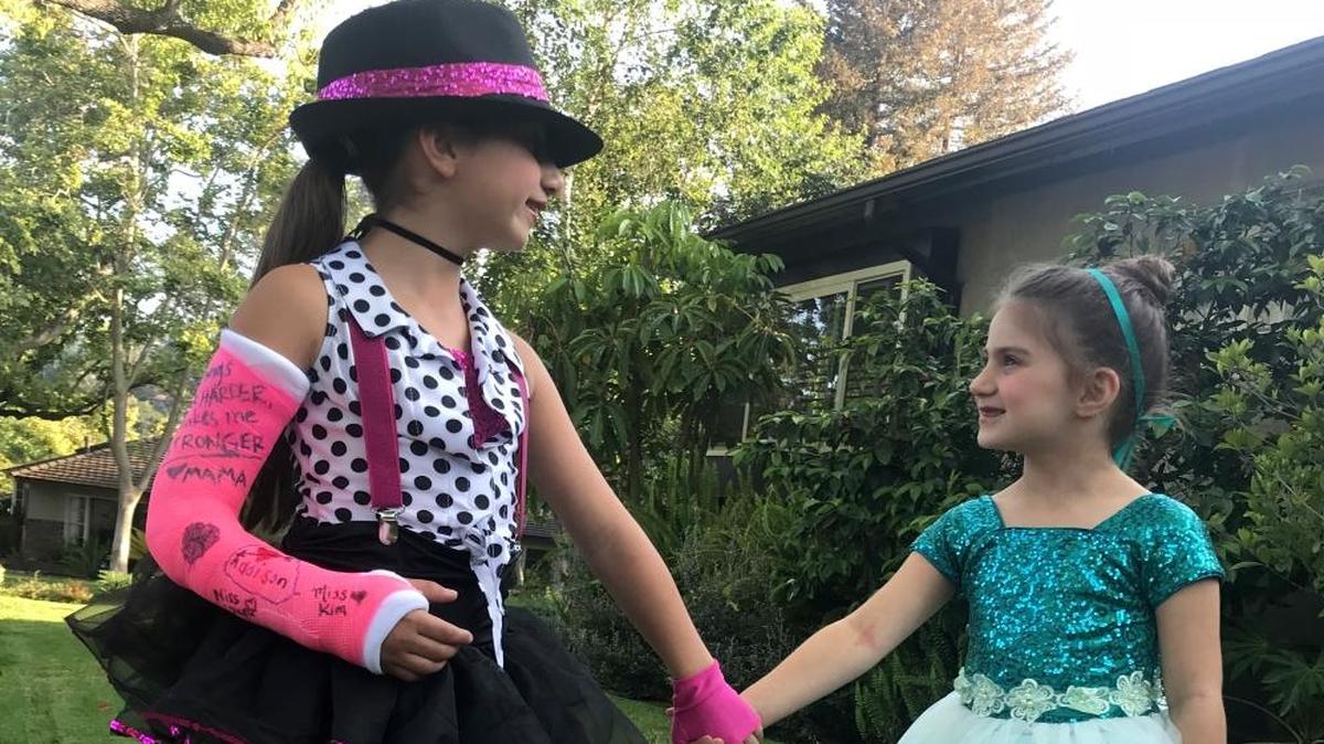 Jill Simonian’s daughters love to dance, just like their mom. Her eldest, however, is learning how to wait, thanks to the injured arm.