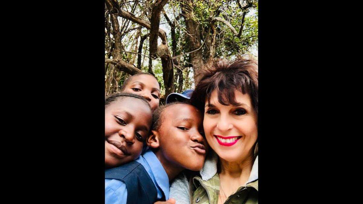 Armen Bacon of Fresno with some new friends in South Africa.