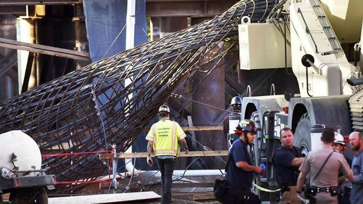 Two workers were injured when steel rebar collapsed at a high-speed rail viaduct construction site near the San Joaquin River and Highway 99 in mid-November. Rising costs from delays, land purchases and other factors are driving up the estimated cost of construction in the Valley by almost 36 percent from two years ago, to about $10.6 billion.