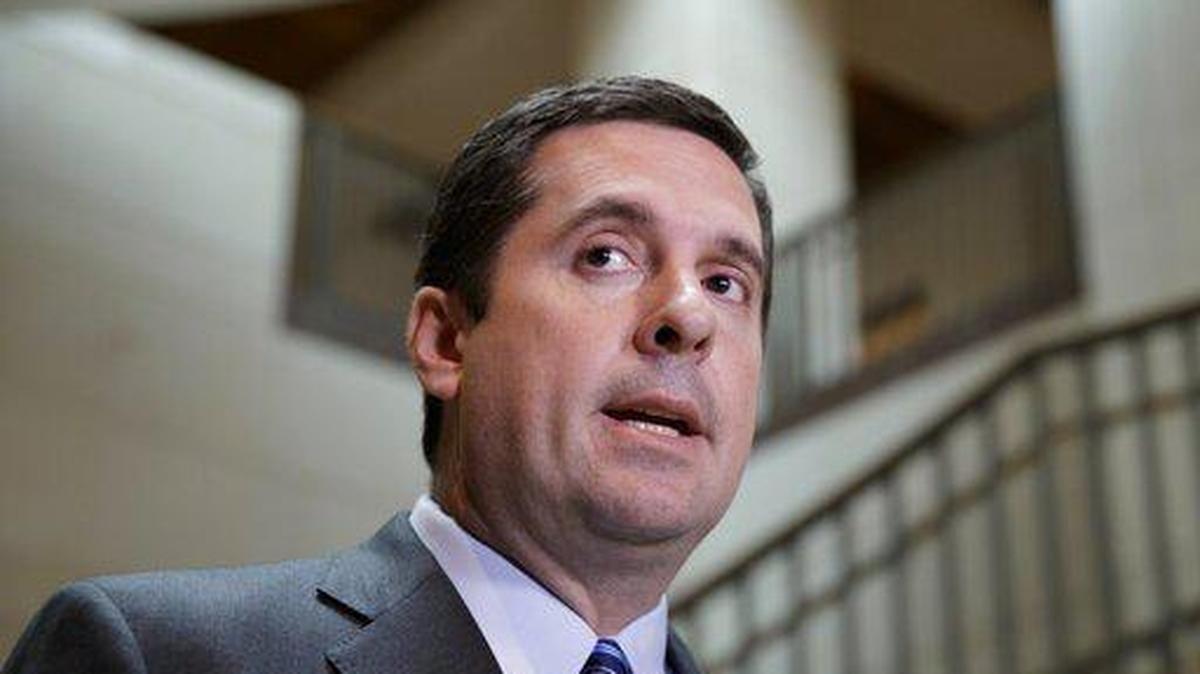 In this March 24, 2017 photo, then House Intelligence Committee Chairman Devin Nunes, R-Tulare, speaks to reporters on Capitol Hill in Washington, D.C.