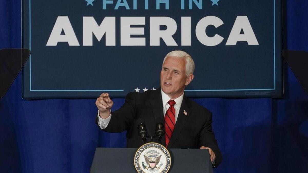 Vice President Mike Pence in Wisconsin in 2020.