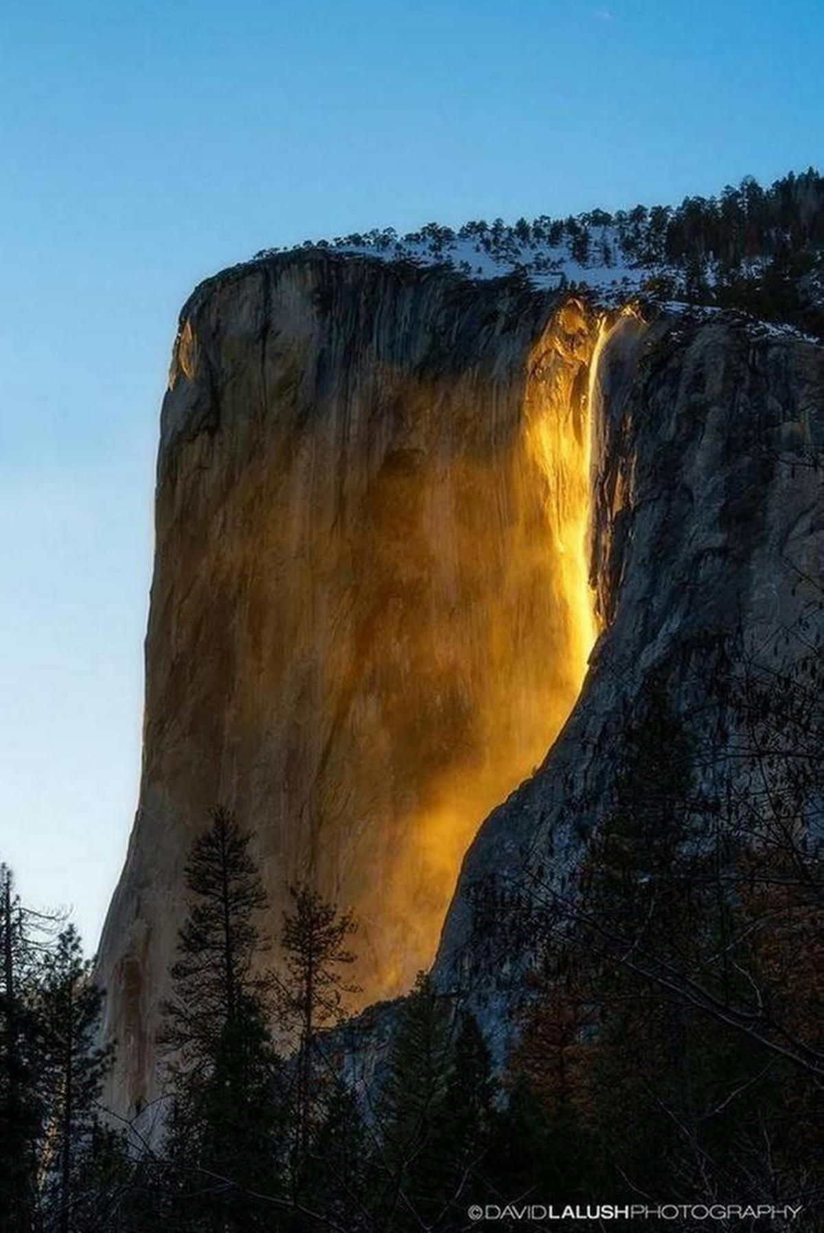 San Luis Obispo photographer David Lalush captured the “firefall” phenomenon at Yosemite National Park on Feb. 11.