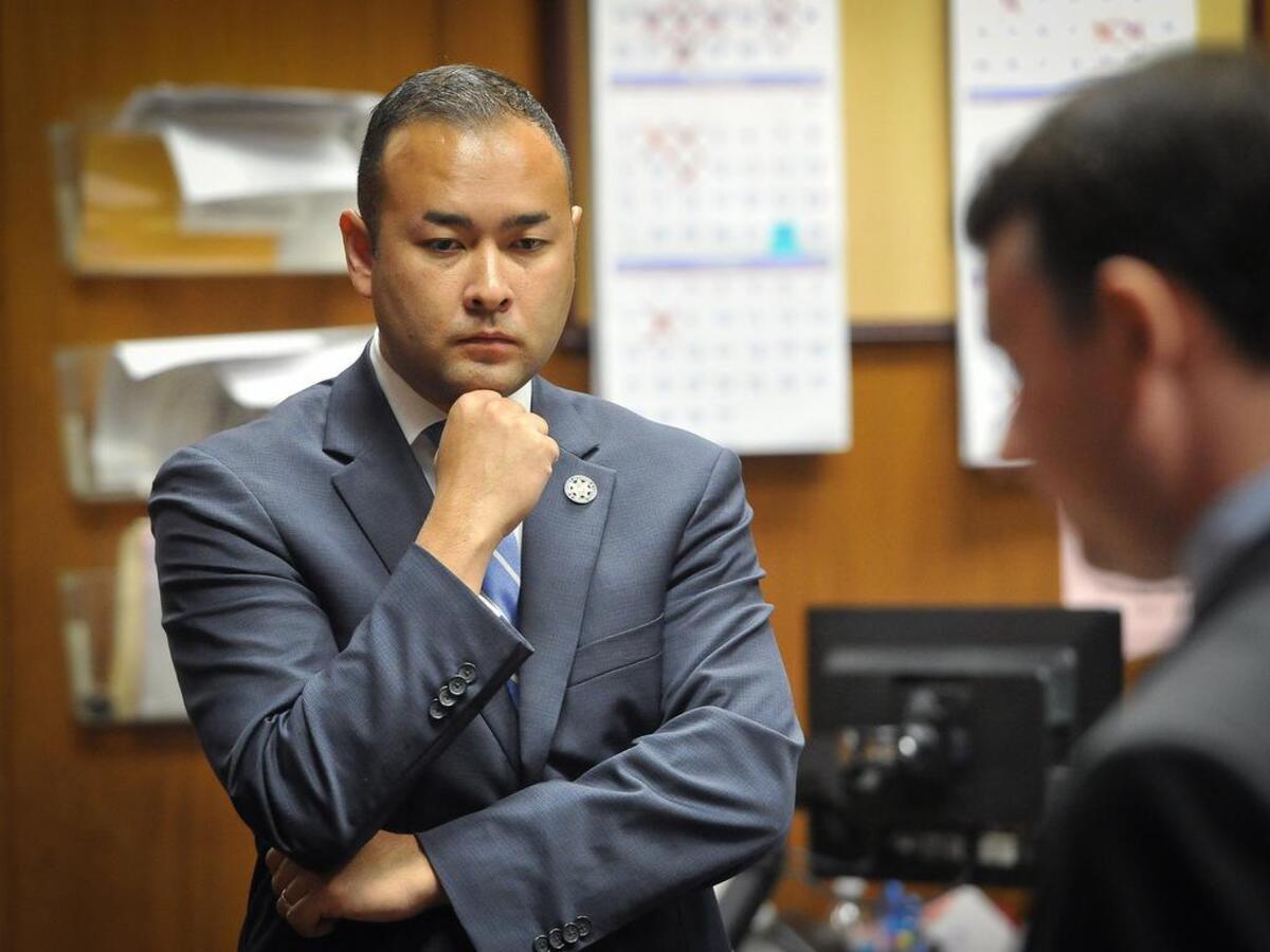 Fresno County prosecutor Andrew Janz contemplates discussion on a case in court, Friday morning, Aug. 16, 2018. Janz, a Democrat, is running for mayor of Fresno.