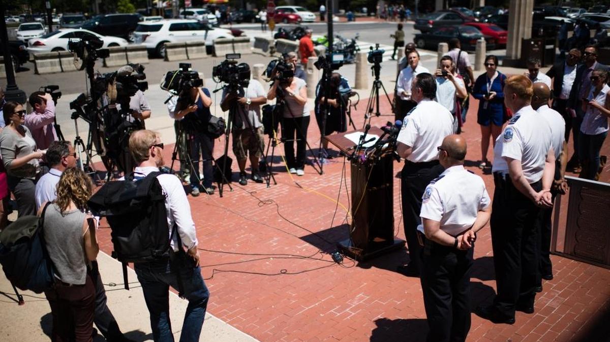 Washington, D.C., Police Chief Peter Newsham answers questions about the May 16, 2017, attack on protesters outside the Turkish Embassy.