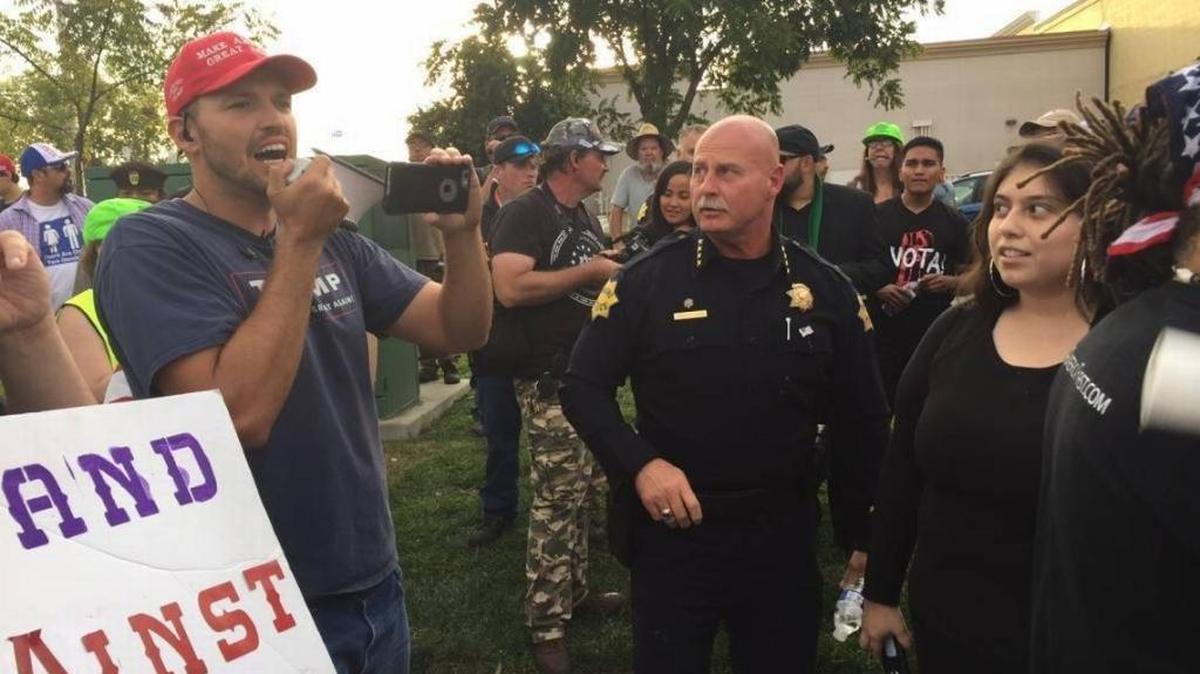 Fresno police Chief Jerry Dyer said police were trying to keep Arpaio supporters and opponents separated during their protests Sept. 29 in the Sunnyside area of southeast Fresno.