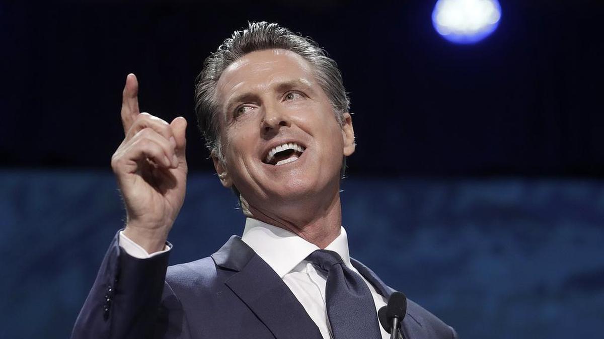 In this June 1 photo, Gov. Gavin Newsom speaks during the 2019 California Democratic Party State Organizing Convention in San Francisco.