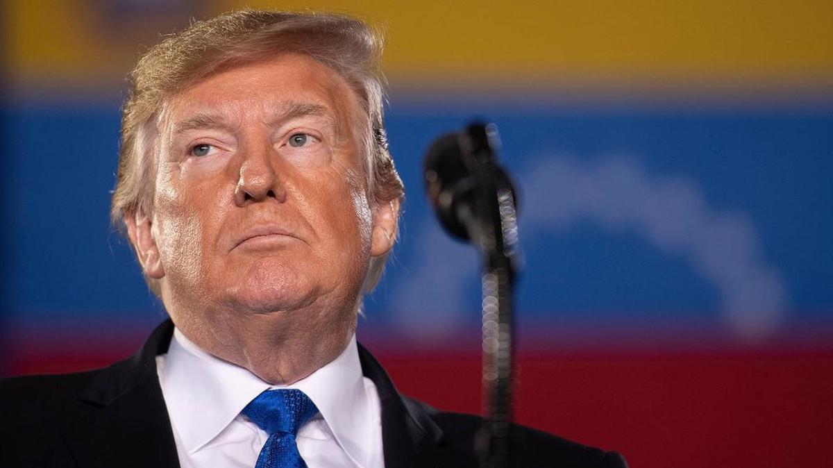 President Donald Trump during a recent event to announce new sanctions aimed at the socialist government of Venezuela.