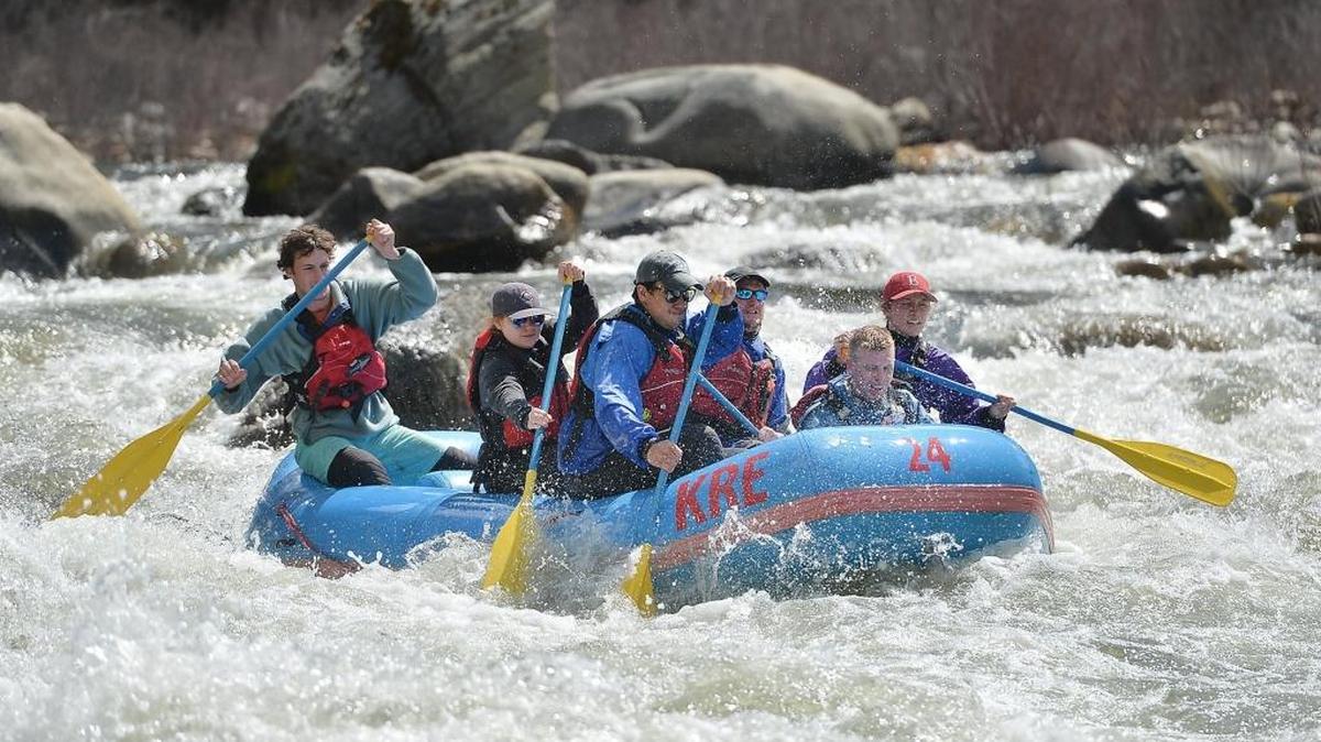 Kings River Expeditions rafting guides undergo training on the upper Kings River on Friday, March 25, 2016 above Pine Flat Reservoir in the Sierra National Forest east of Fresno. The Kings and the San Joaquin rivers frame the Valley in a documentary shown potential jurors.