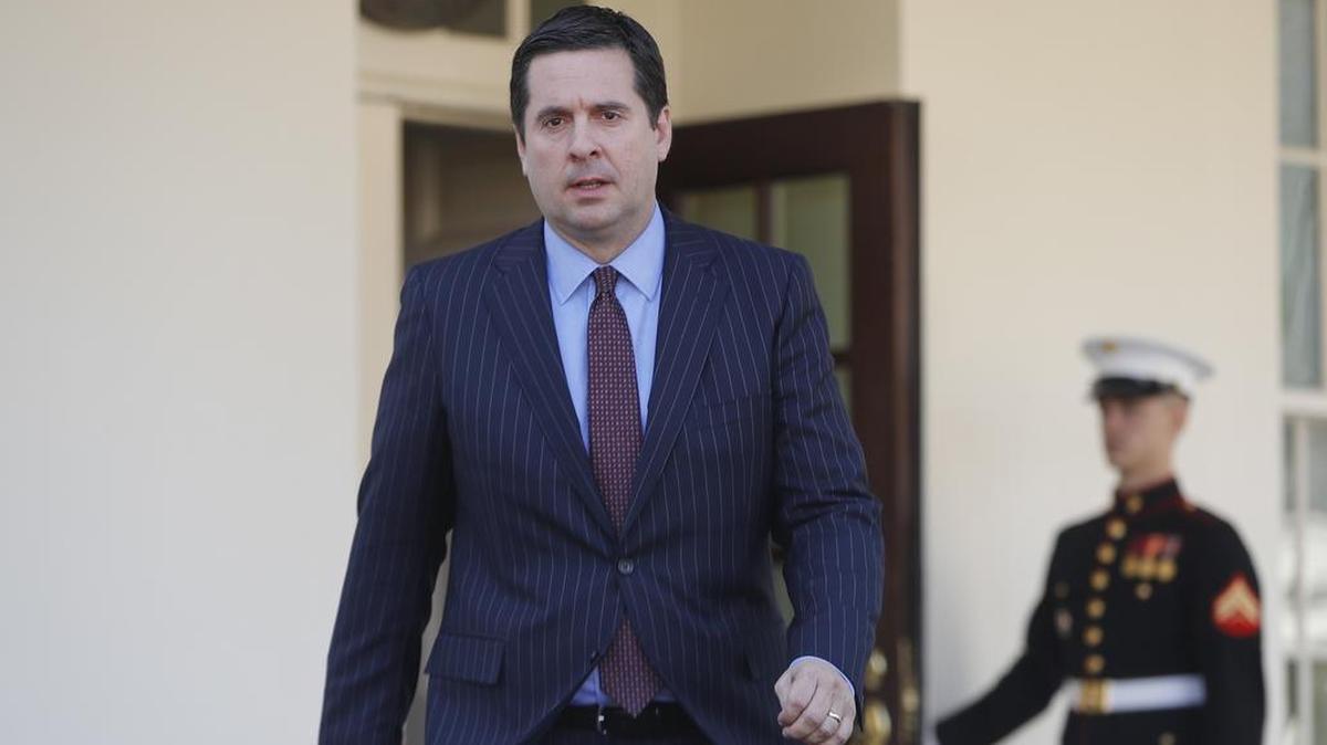 House Intelligence Committee Chairman Rep. Devin Nunes, R-Calif, walks out the White House in Washington, Wednesday, March 22, 2017.