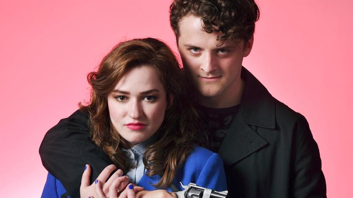 Kindle Cowger and Will Bishop portray Veronica and J.D. in Fresno State's production of “Heathers the Musical” which runs through Saturday, May 13 in the John Wright Theatre.
