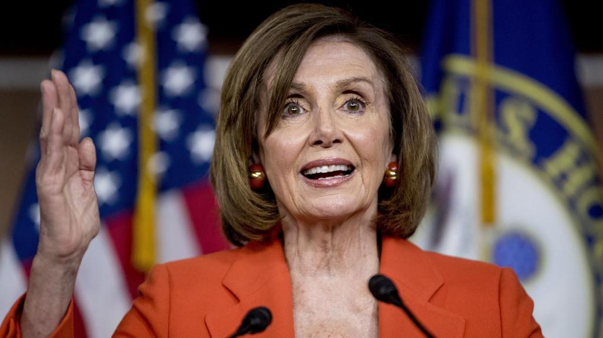 House Speaker Nancy Pelosi meets with reporters at the Capitol in Washington, Wednesday, June 5, 2019.
