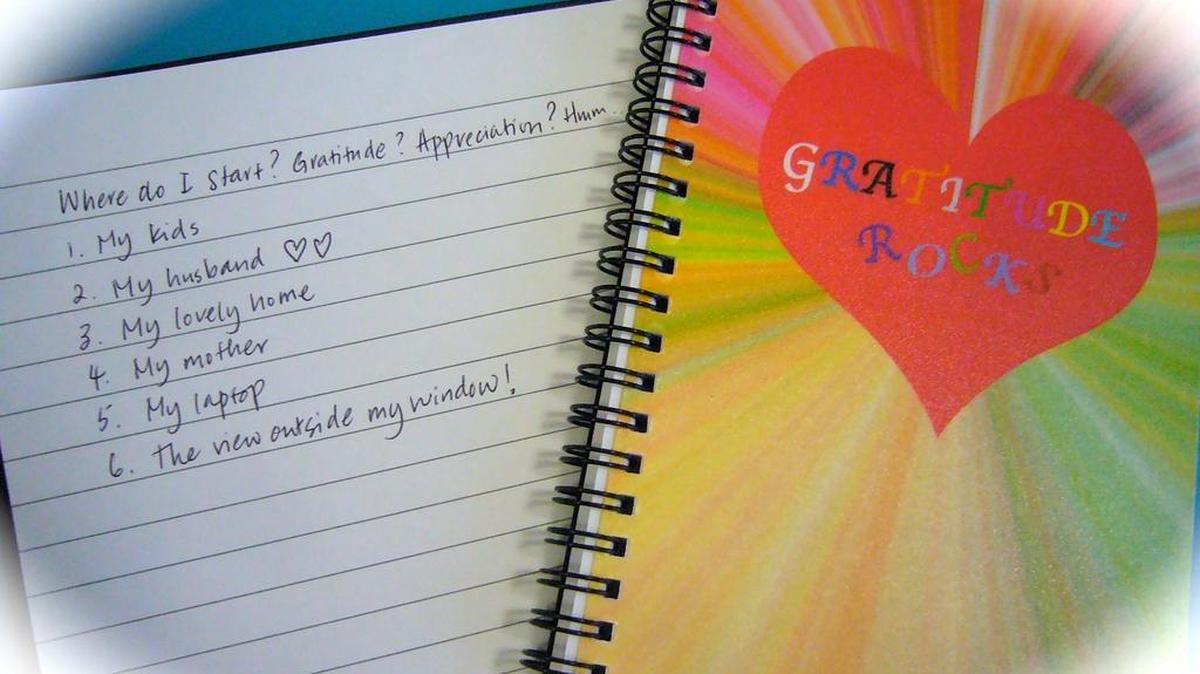 Choose five things a day to be thankful for.