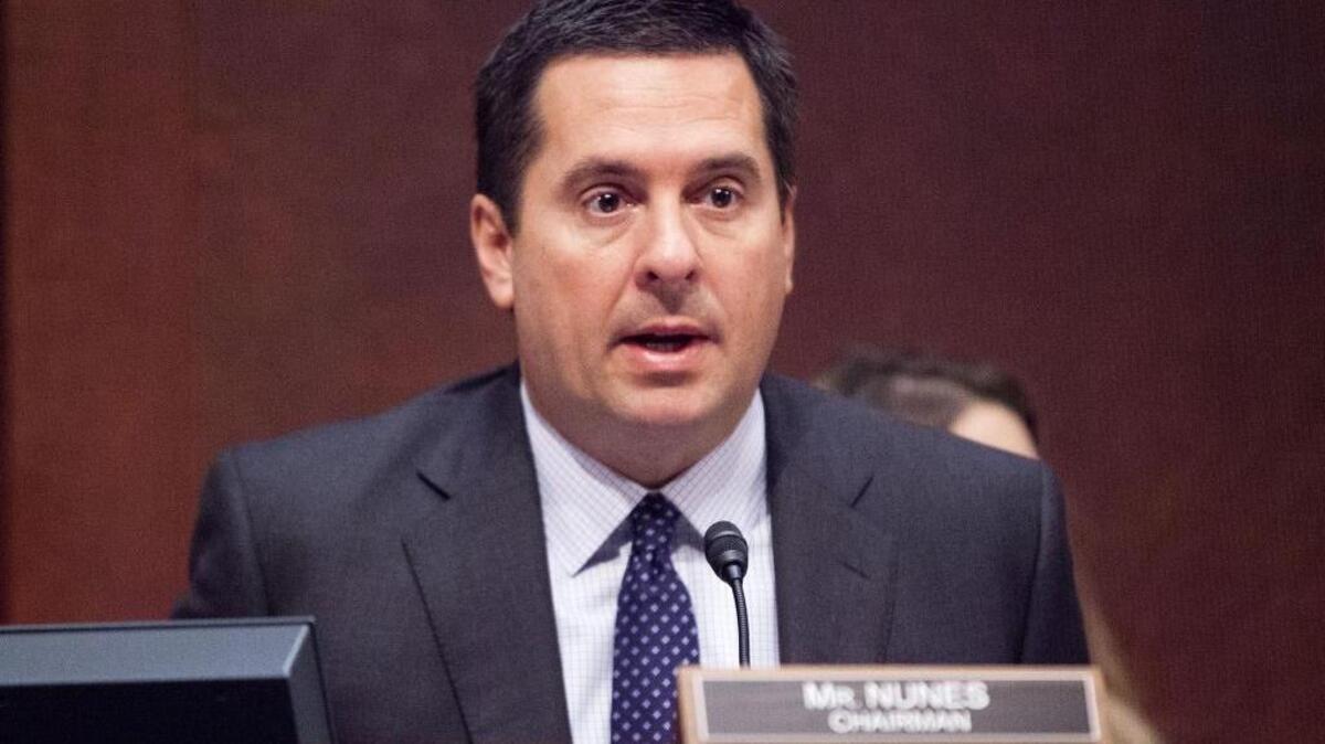 House Intelligence Committee Chairman Rep. Devin Nunes, R-Tulare, in a hearing in 2015.